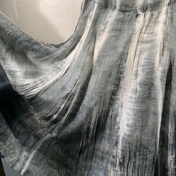 Viviana Uchitel Silk aquarelle Midi Dress Sz 1 NWT - Picture 5 of 7